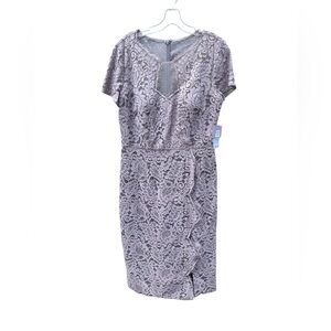 J S‎ Collection Gray lavendar Lace New with Tags Dress